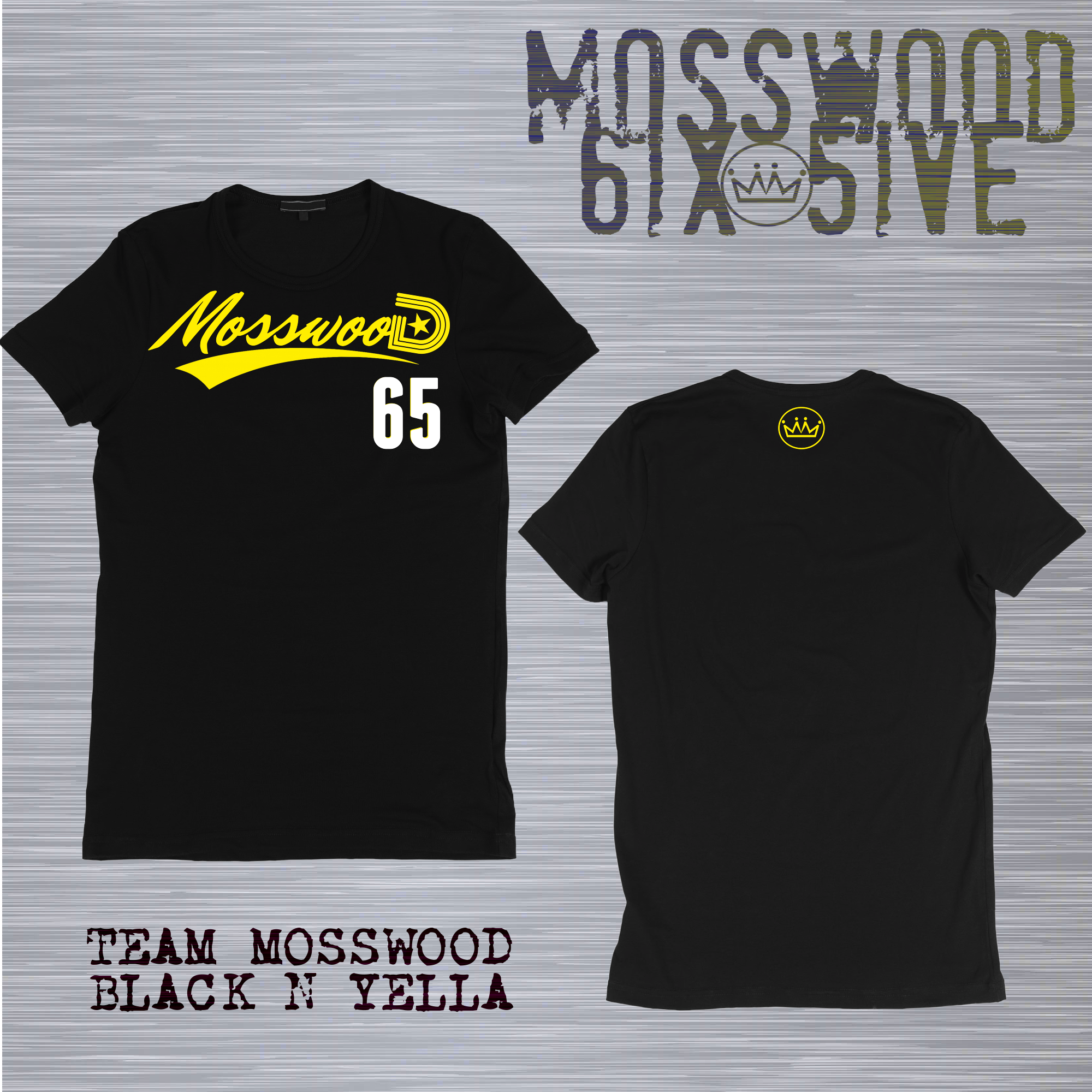 Mosswood 6ix 5ive "Team Mosswood Black & Yella" T-shirt