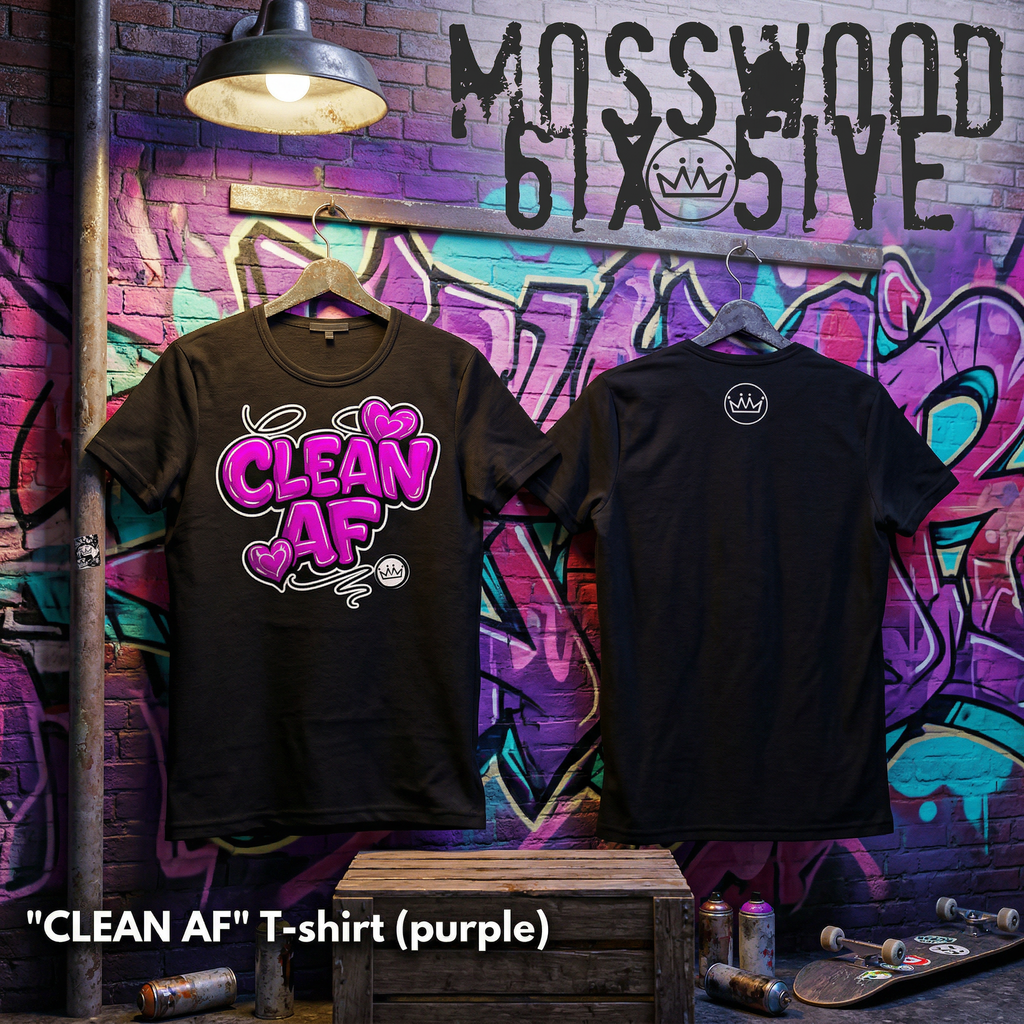 "Clean AF" T-Shirt (purple)