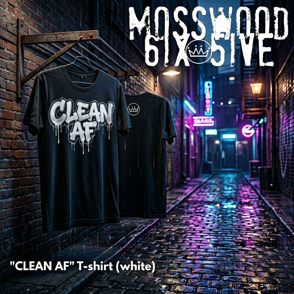 Clean AF" T-shirt (white)