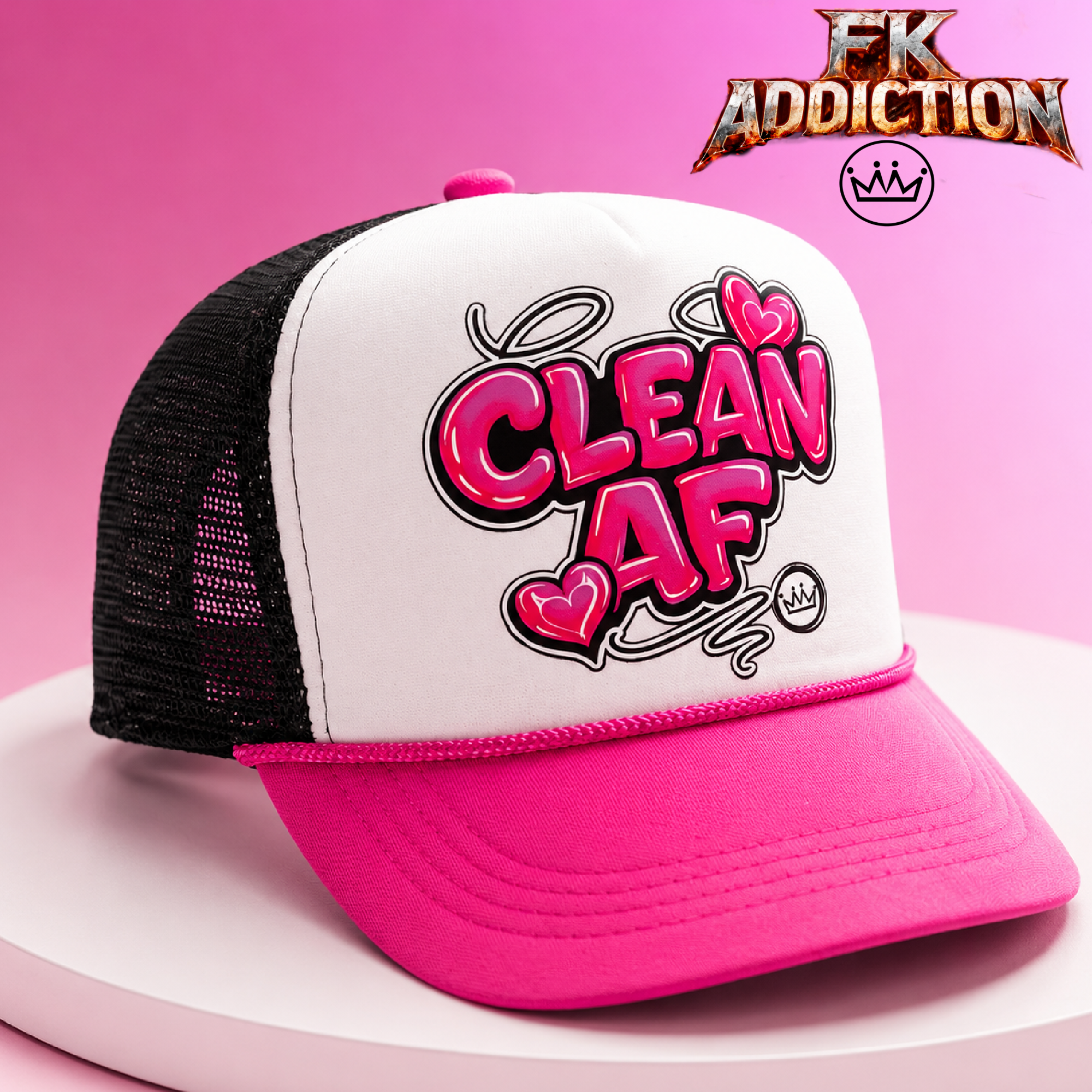 Clean AF / Pink / Trucker Hat