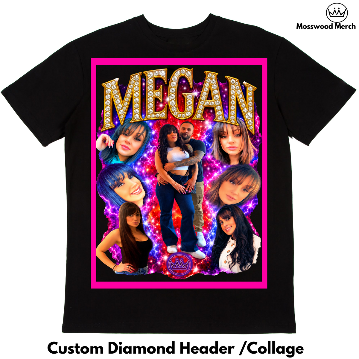 Custom Collage Graphic T-Shirt