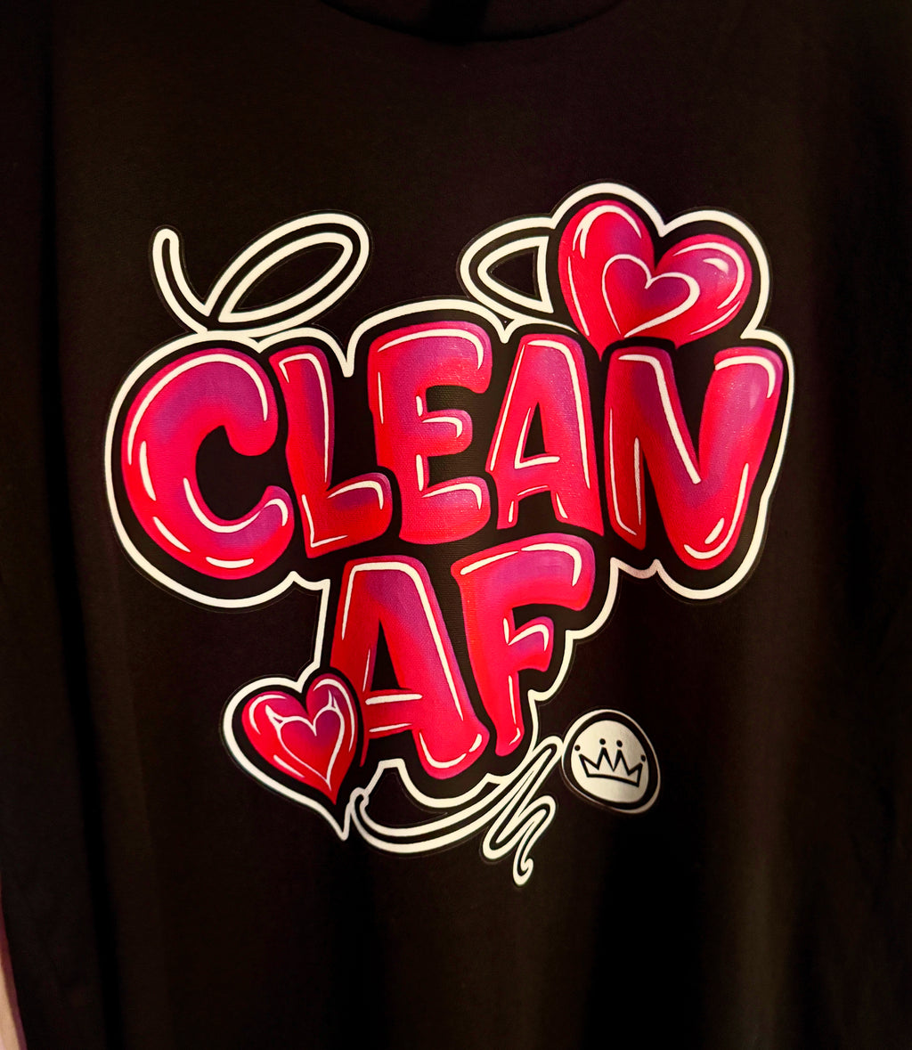 Clean AF / Pink / T- Shirt