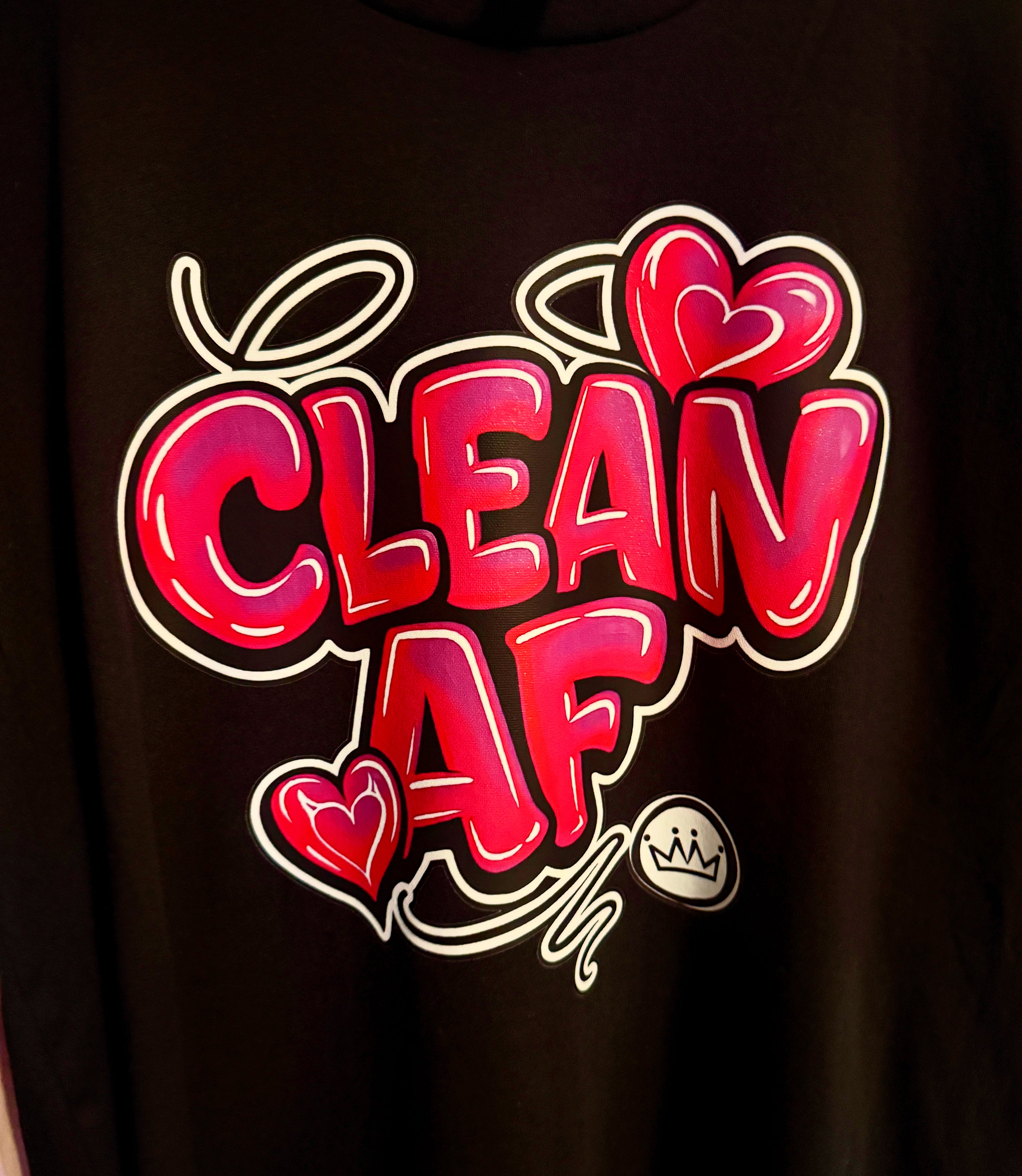 Clean AF / Pink / T- Shirt
