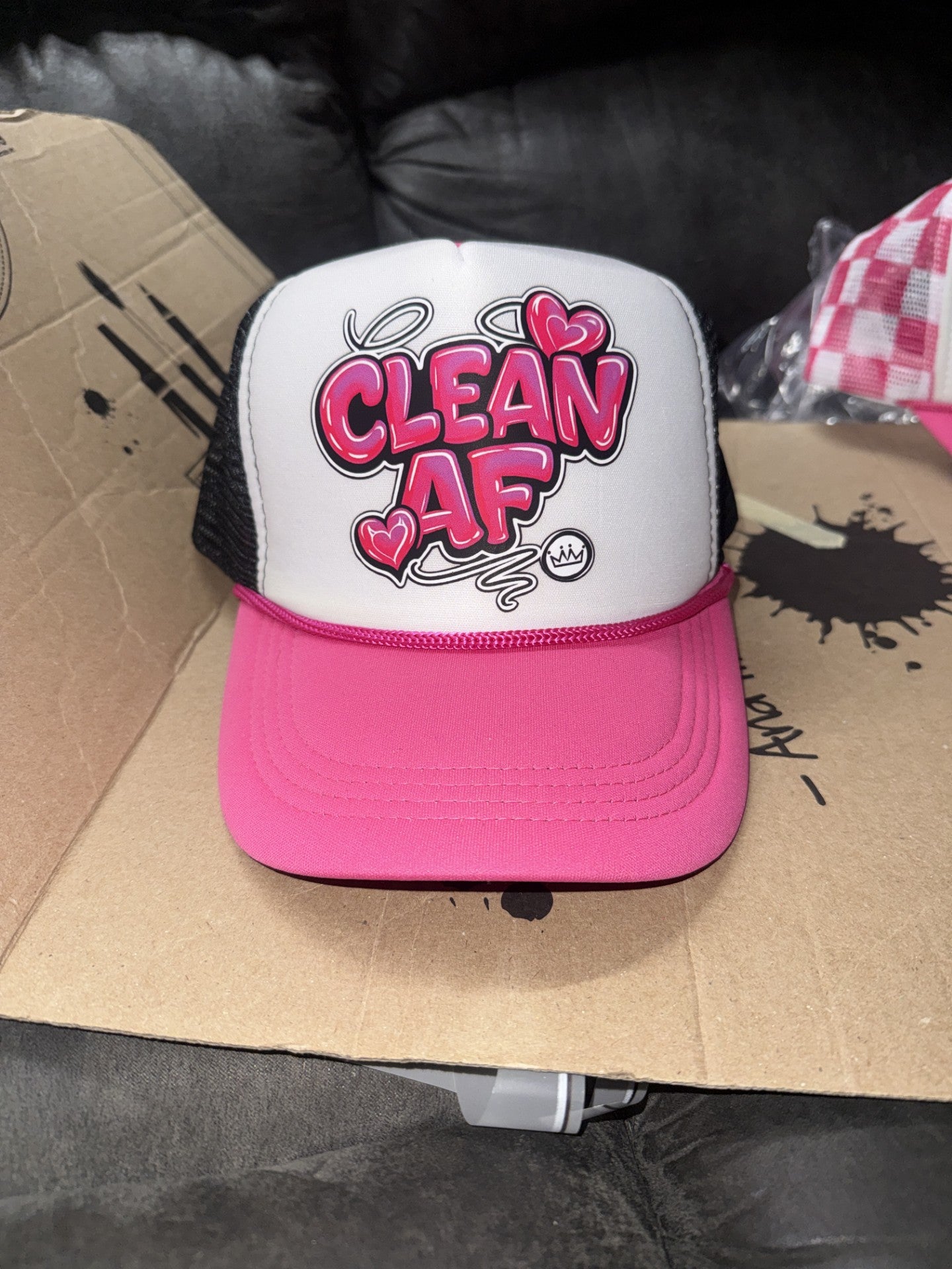 Clean AF / Pink / Trucker Hat