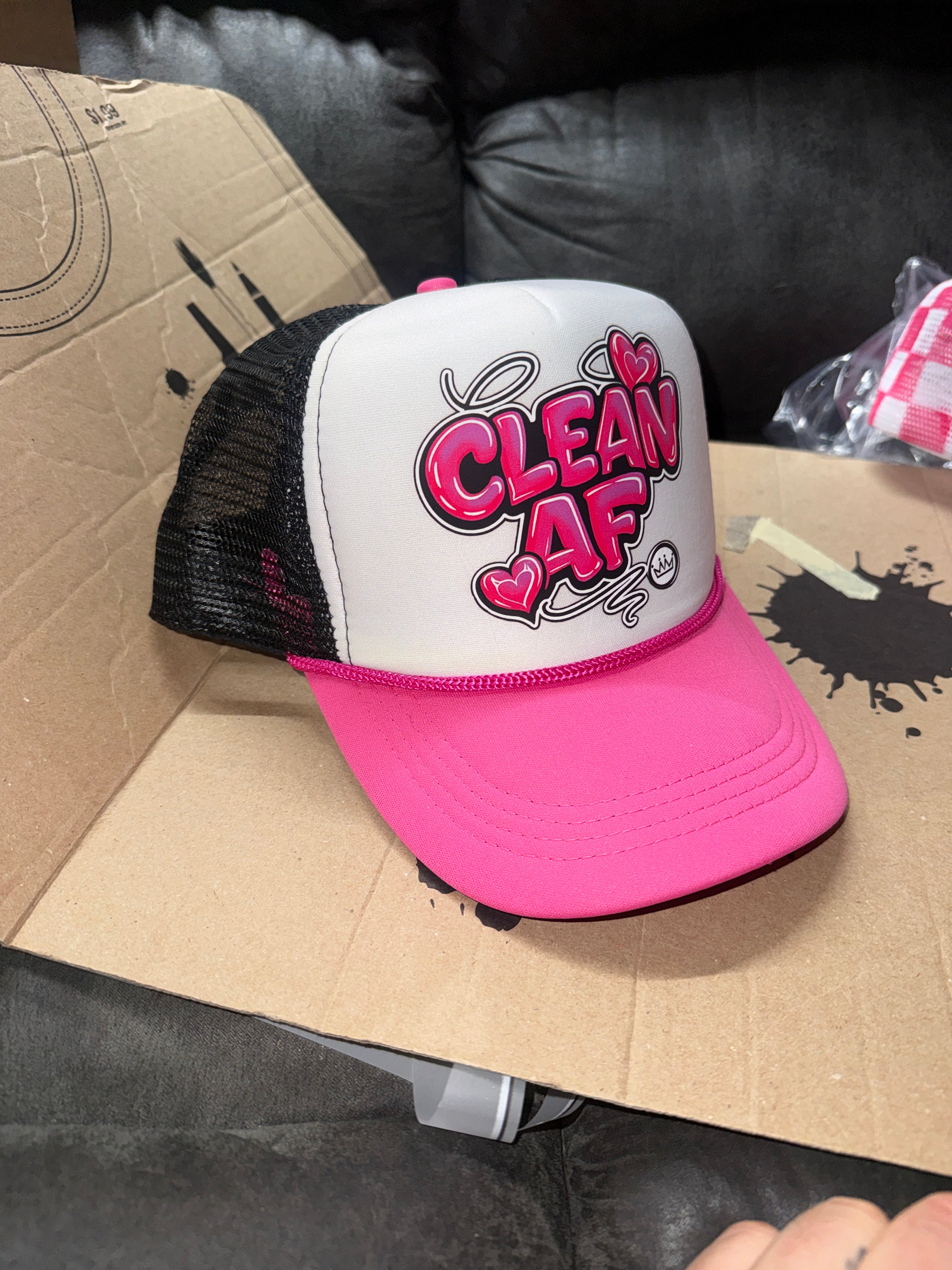 Clean AF / Pink / Trucker Hat
