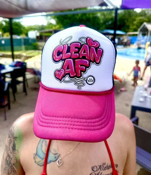 Clean AF / Pink / Trucker Hat