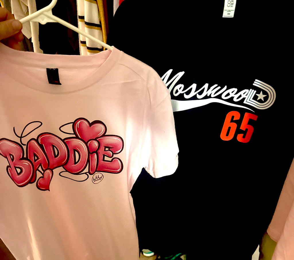 Mosswood 6ix 5ive "Baddie" Tee - Black or Pink