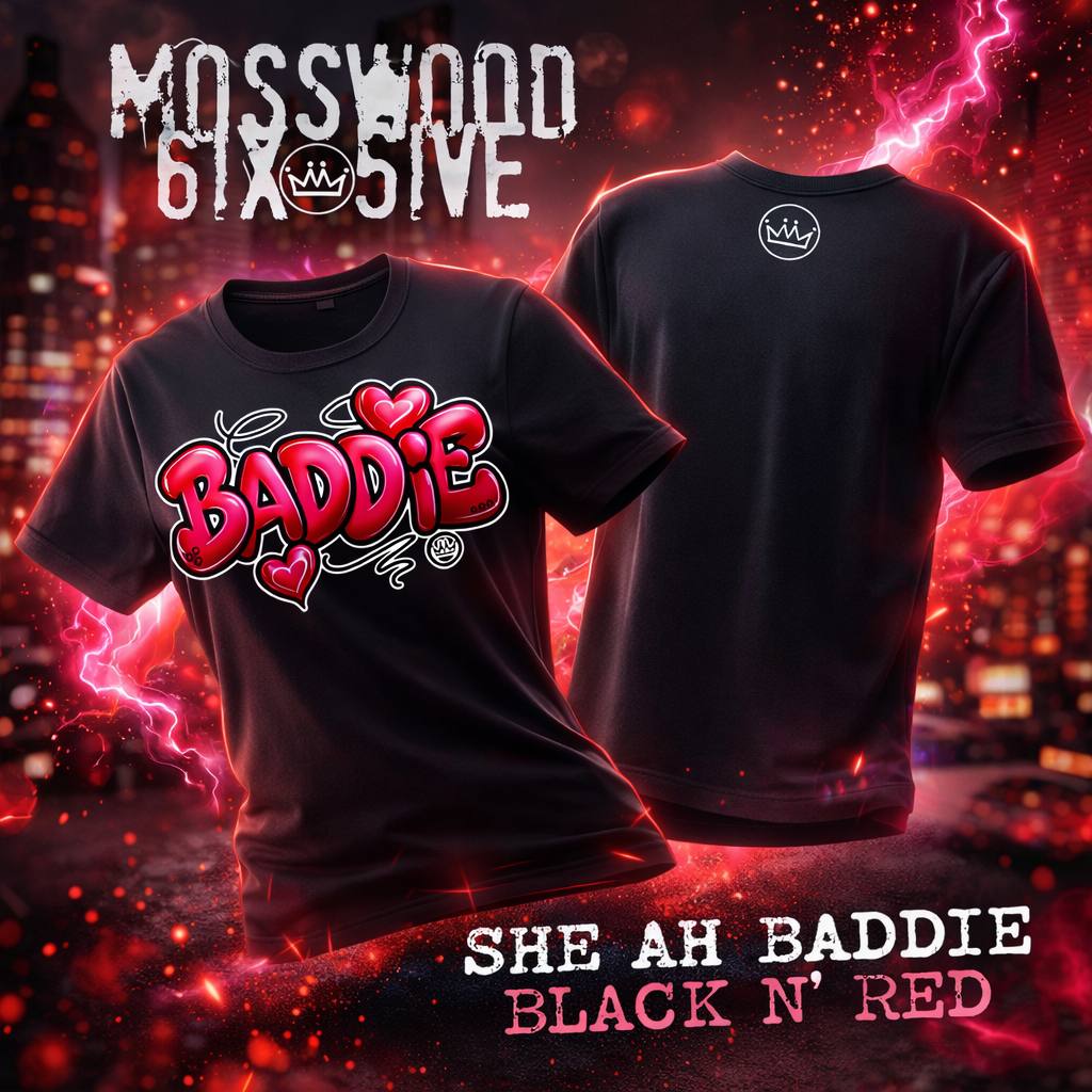 Mosswood 6ix 5ive "Baddie" Tee - Black or Pink