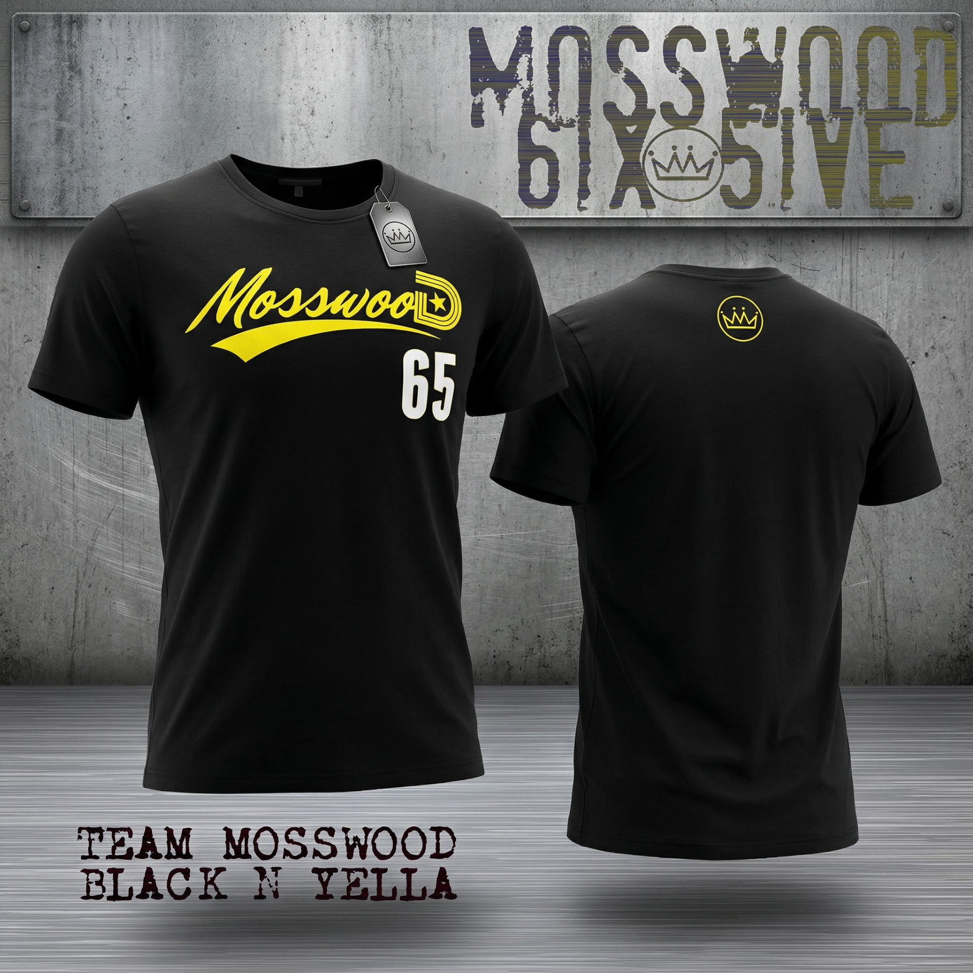 Mosswood 6ix 5ive "Team Mosswood Black & Yella" T-shirt